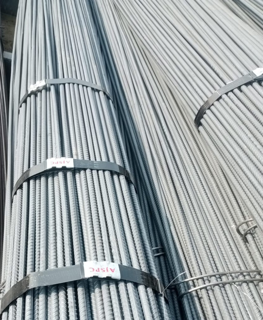 Rebar bundles in the supplied Al Jazeera Steel reference photograph