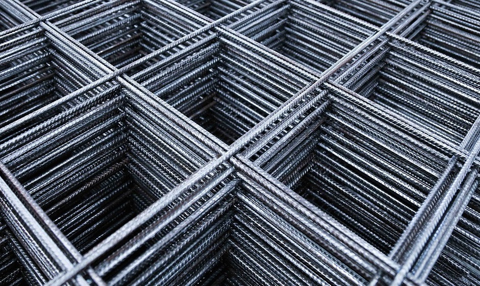 Sheets of steel wire mesh stacked together